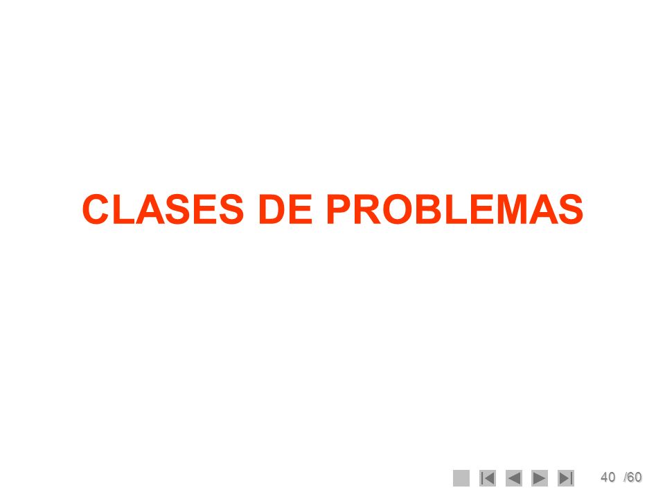 CLASES DE PROBLEMAS