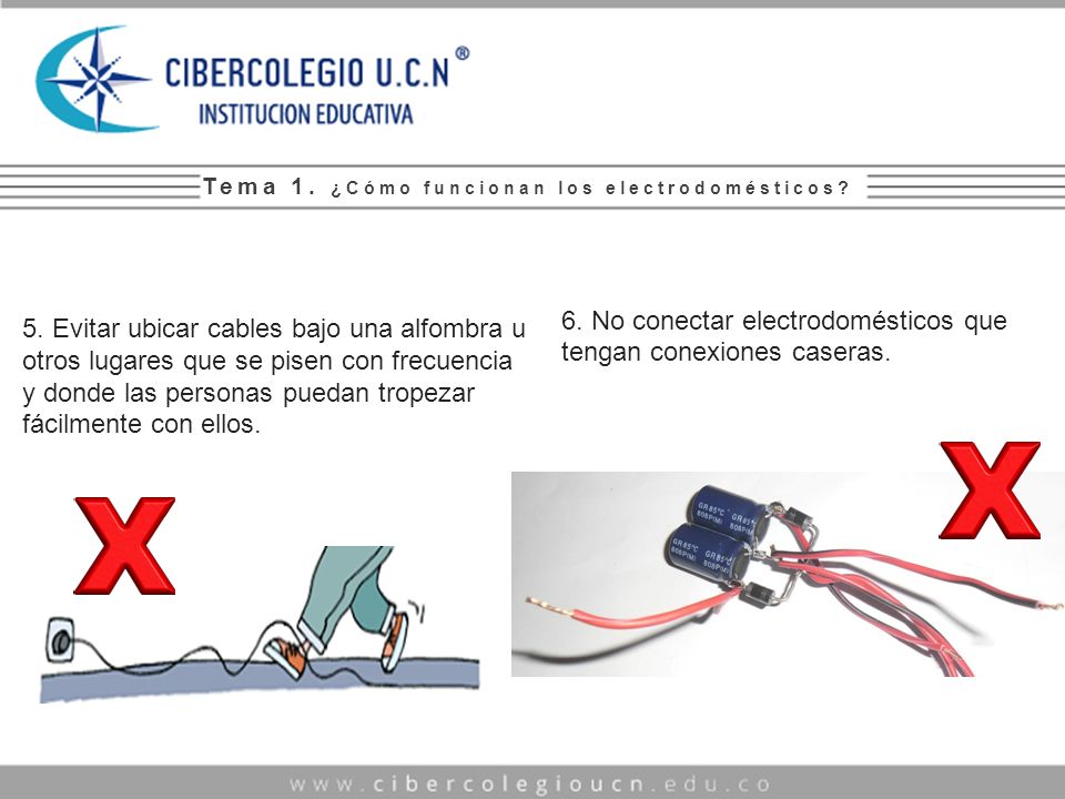 - Niño tropezando con un cable eléctrico que se encuentra en el suelo.
