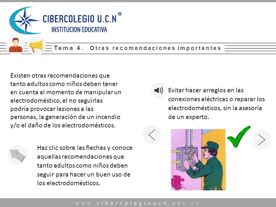 Texto alternativo: Técnico reparando una caja eléctrica, imagen acompañada de un chulito señalando que es una correcta acción.