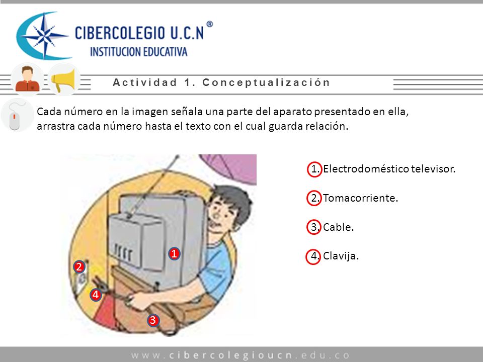 arrastra cada número hasta el texto con el cual guarda relación.