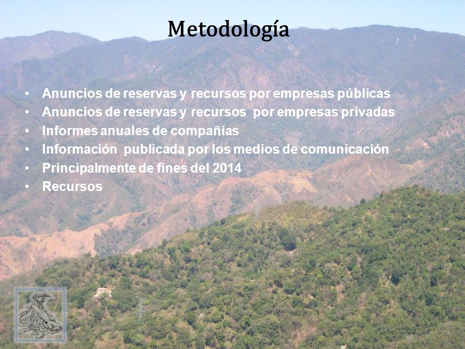 Metodología Anuncios de reservas y recursos por empresas públicas