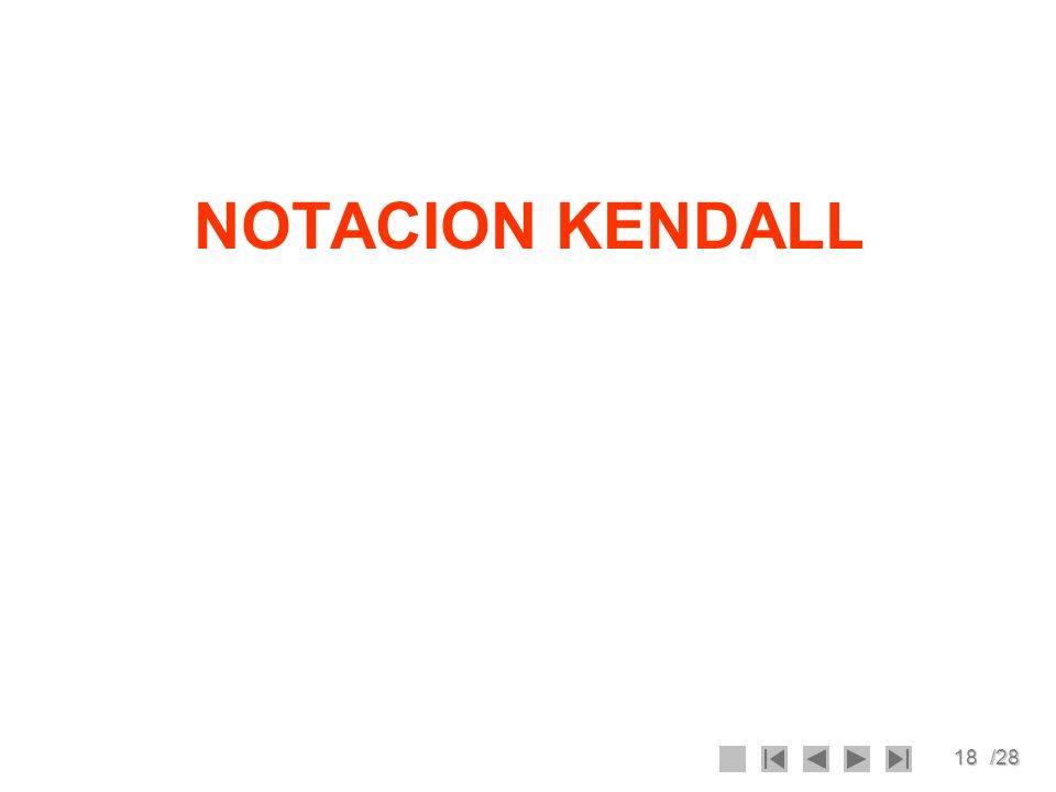 NOTACION KENDALL