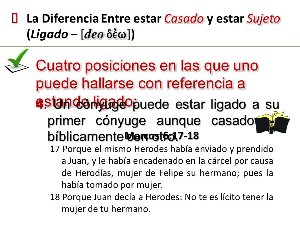 ² La Diferencia Entre estar Casado y estar Sujeto (Ligado – [deo devw])
