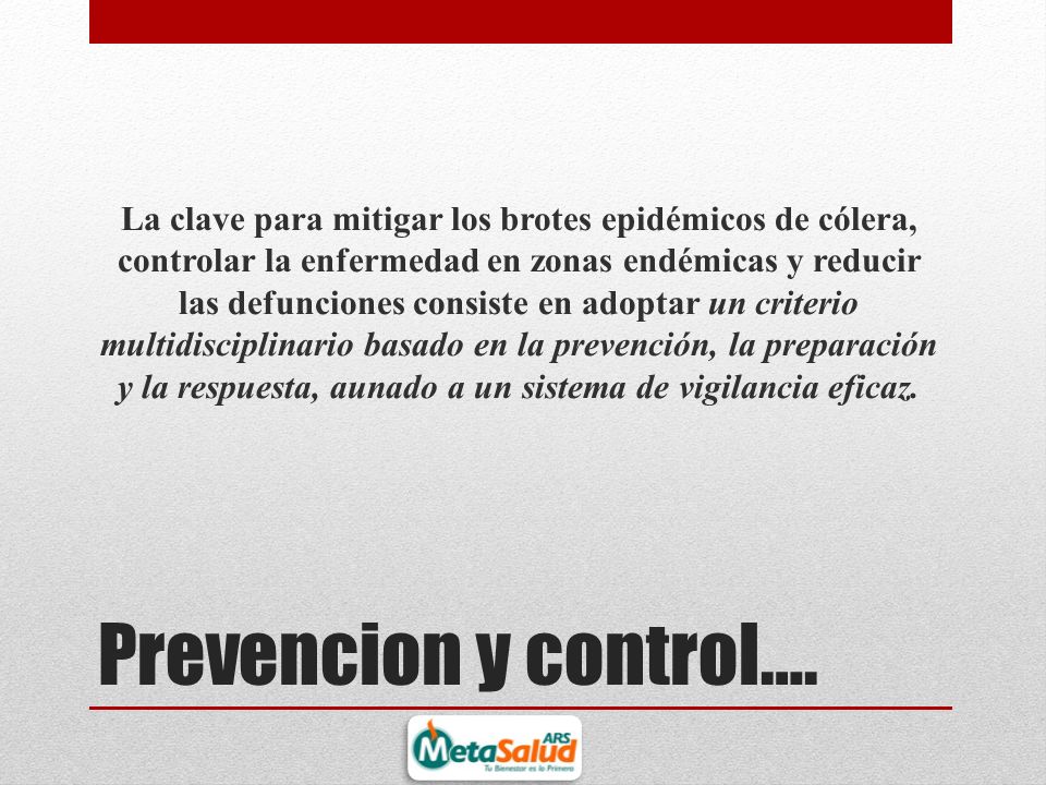 La clave para mitigar los brotes epidémicos de cólera, controlar la enfermedad en zonas endémicas y reducir las defunciones consiste en adoptar un criterio multidisciplinario basado en la prevención, la preparación y la respuesta, aunado a un sistema de vigilancia eficaz.