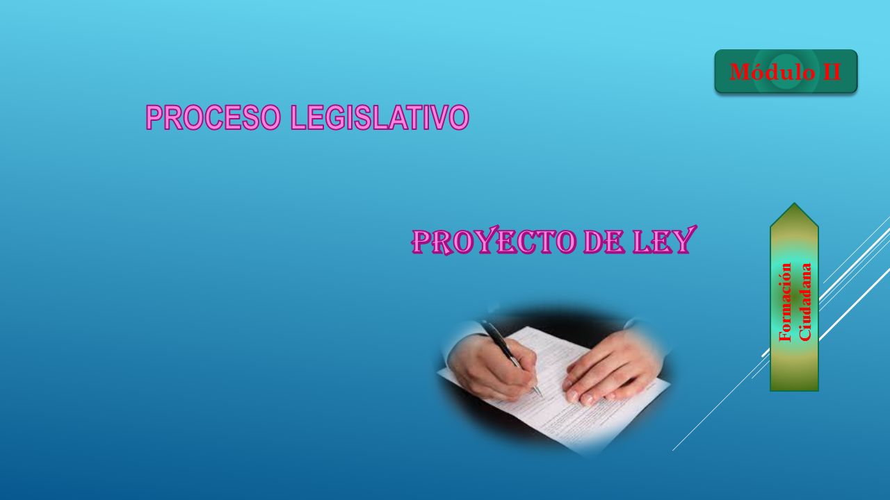 Módulo II PROCESO LEGISLATIVO PROYECTO DE LEY Formación Ciudadana