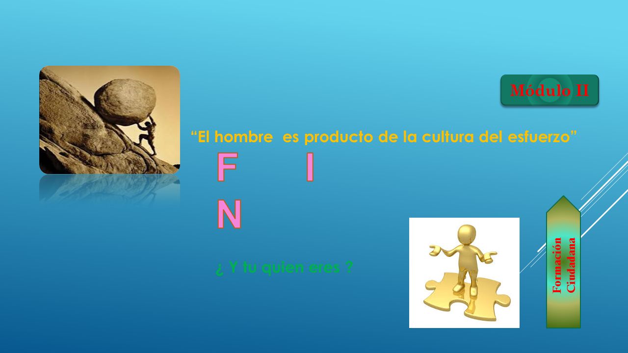 F I N Módulo II El hombre es producto de la cultura del esfuerzo