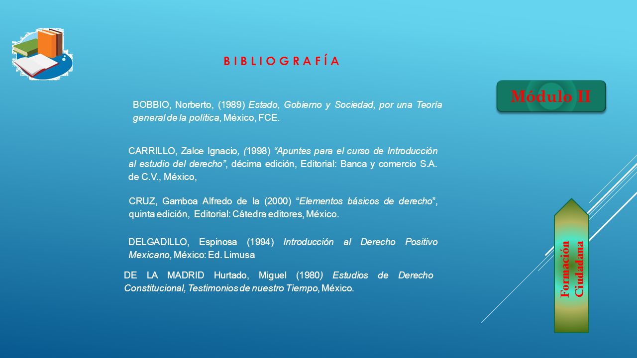 Módulo II B I B L I O G R A F Í A Formación Ciudadana