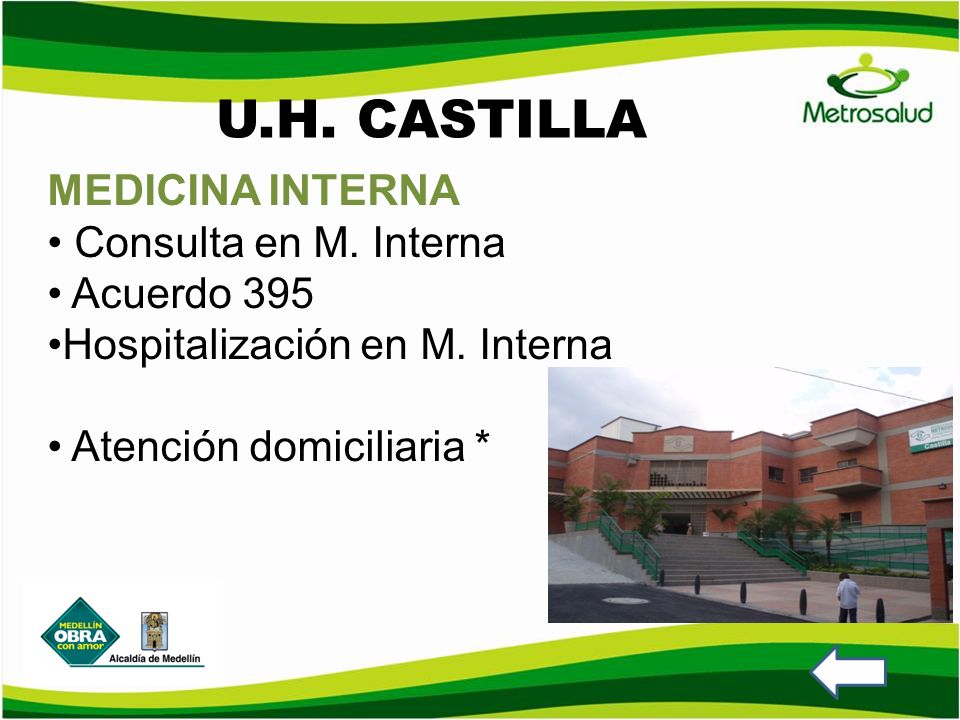 U.H. CASTILLA MEDICINA INTERNA Consulta en M. Interna Acuerdo 395