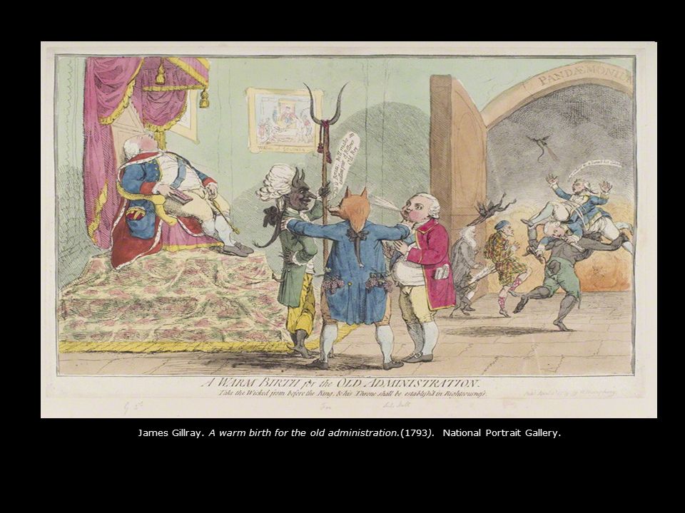 James Gillray. A warm birth for the old administration. (1793)