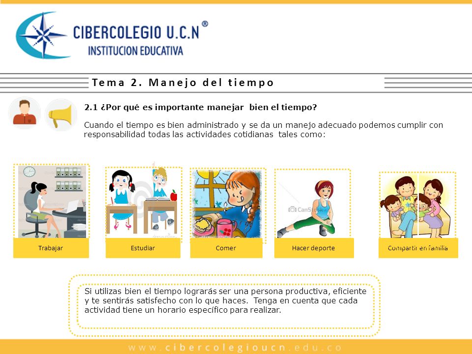Imagen de una señora trabajando. Imagen de dos niños estudiando.