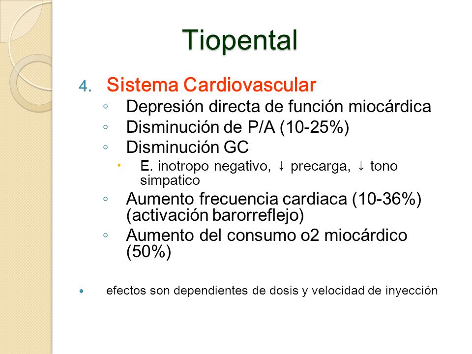 Tiopental Sistema Cardiovascular