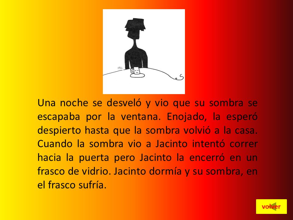 Una noche se desveló y vio que su sombra se escapaba por la ventana