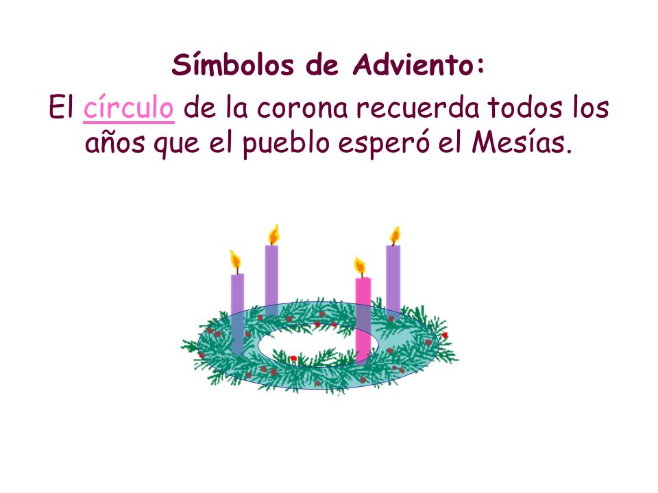 Símbolos de Adviento: El círculo de la corona recuerda todos los años que el pueblo esperó el Mesías.