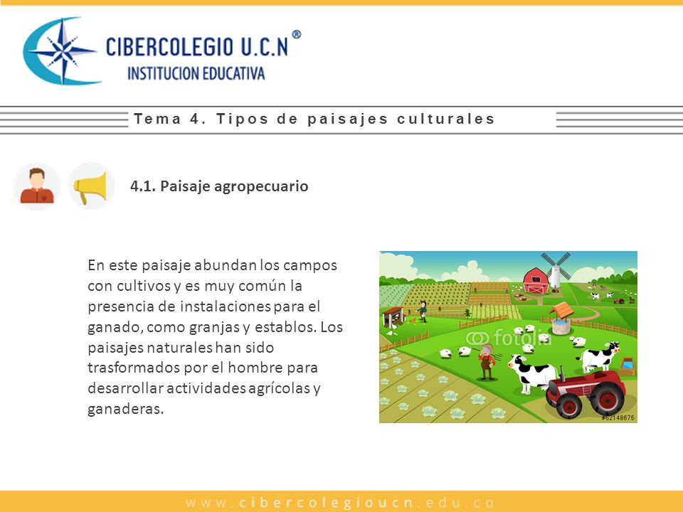 Texto alternativo: Imagen donde se presenta un paisaje agropecuario, en él se presenta una amplia zona dedicada a la agricultura y la ganadería.