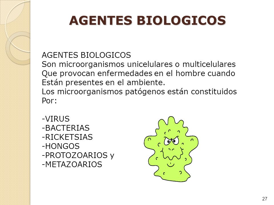 AGENTES BIOLOGICOS AGENTES BIOLOGICOS