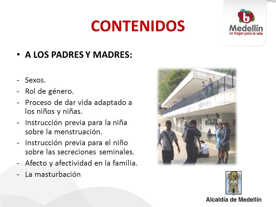 CONTENIDOS A LOS PADRES Y MADRES: Sexos. Rol de género.