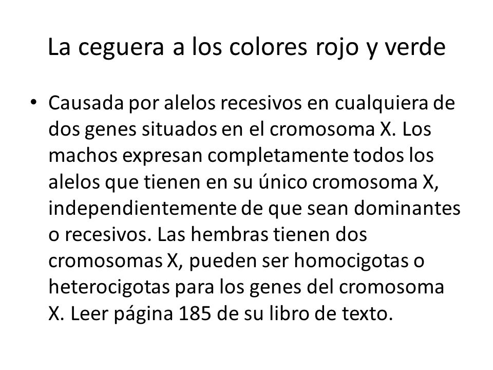 La ceguera a los colores rojo y verde