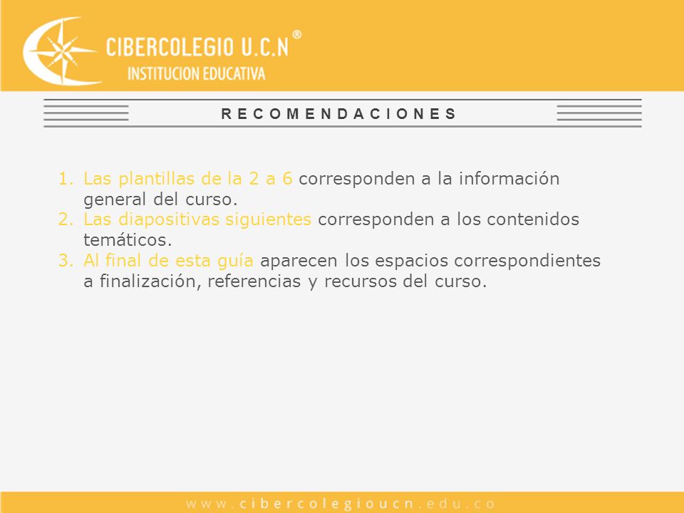 Las diapositivas siguientes corresponden a los contenidos temáticos.