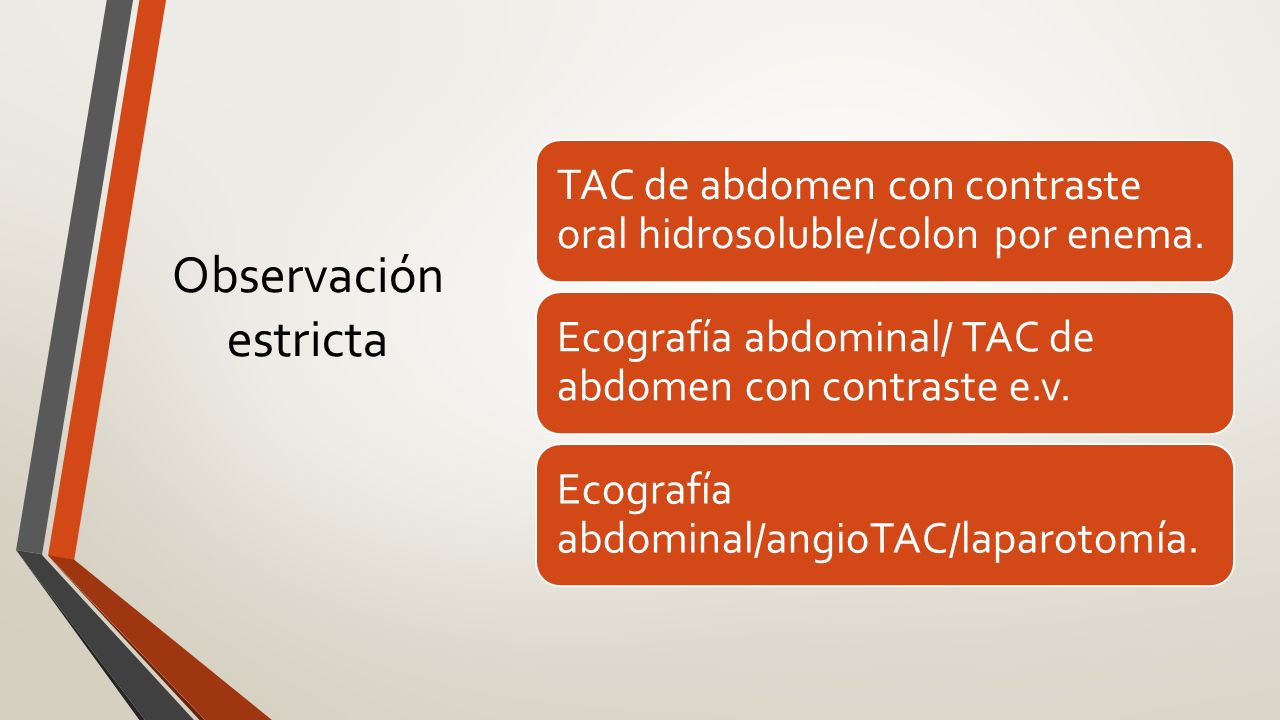 TAC de abdomen con contraste oral hidrosoluble/colon por enema.