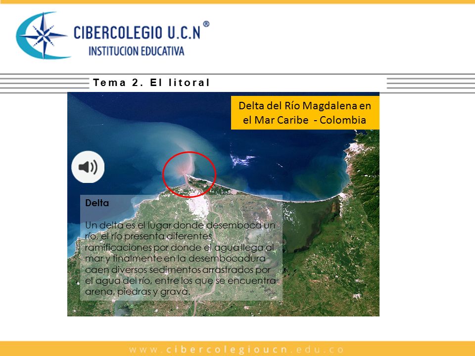 Delta del Río Magdalena en el Mar Caribe - Colombia
