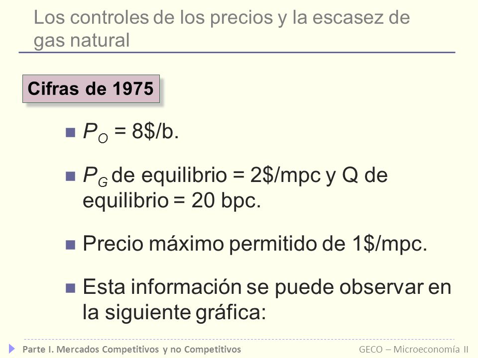 Los controles de los precios y la escasez de gas natural