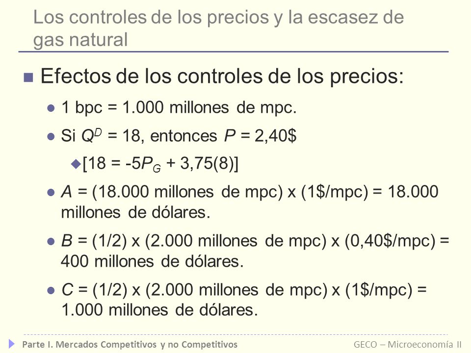 Los controles de los precios y la escasez de gas natural