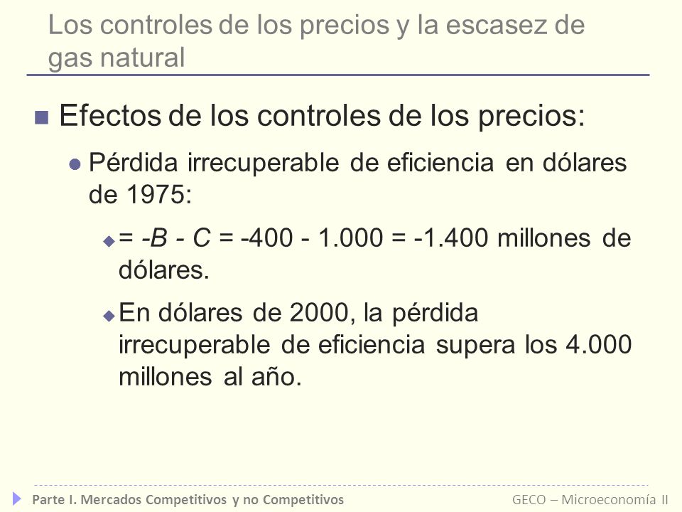 Los controles de los precios y la escasez de gas natural