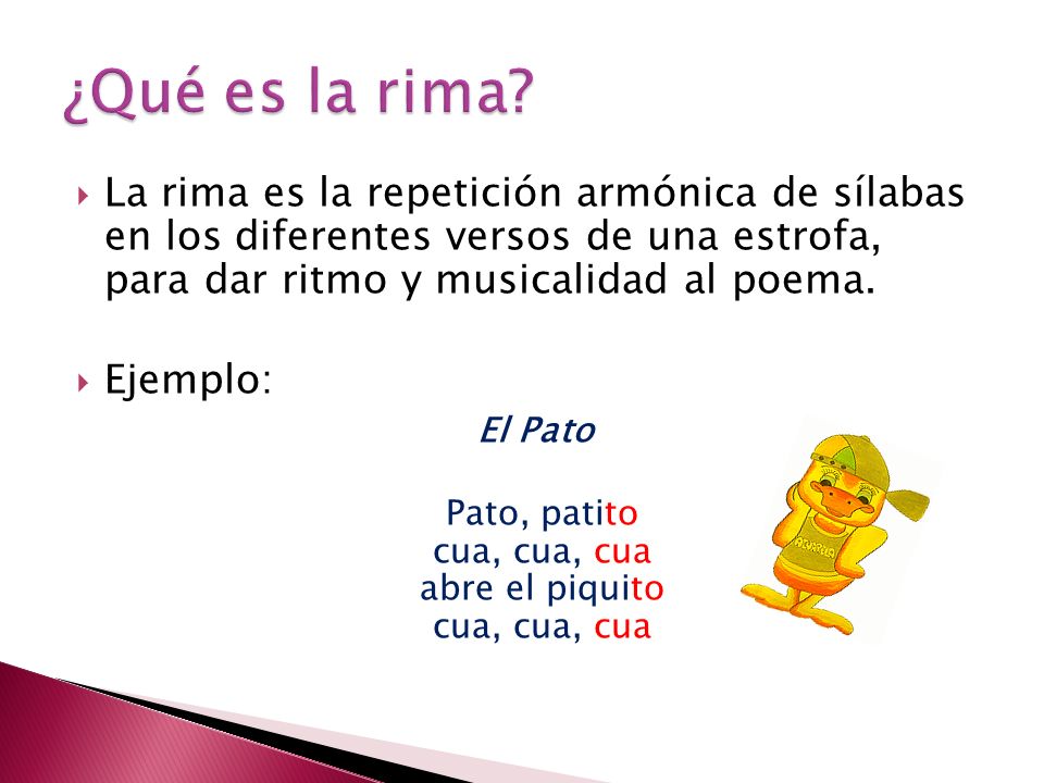 Pato, patito cua, cua, cua abre el piquito cua, cua, cua
