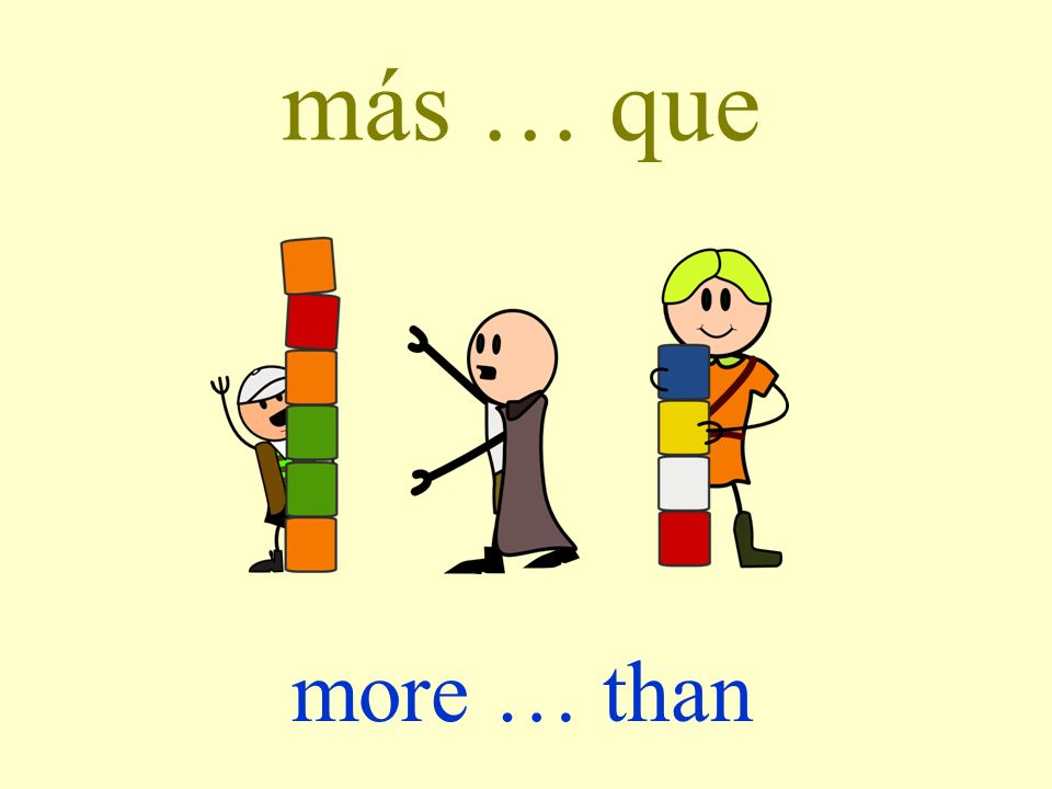 más … que more … than