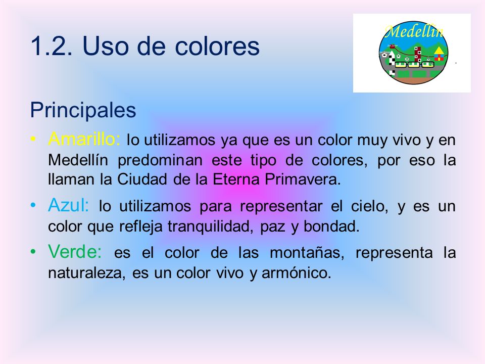 1.2. Uso de colores Principales