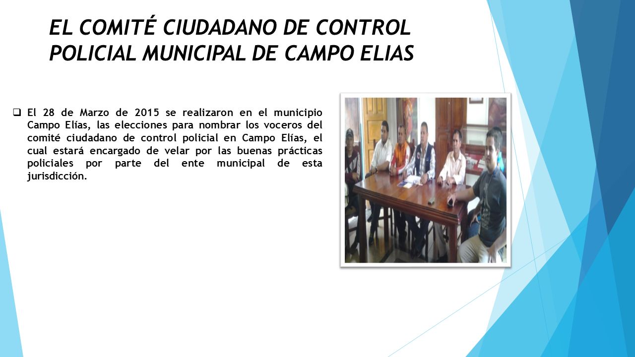 EL COMITÉ CIUDADANO DE CONTROL POLICIAL MUNICIPAL DE CAMPO ELIAS