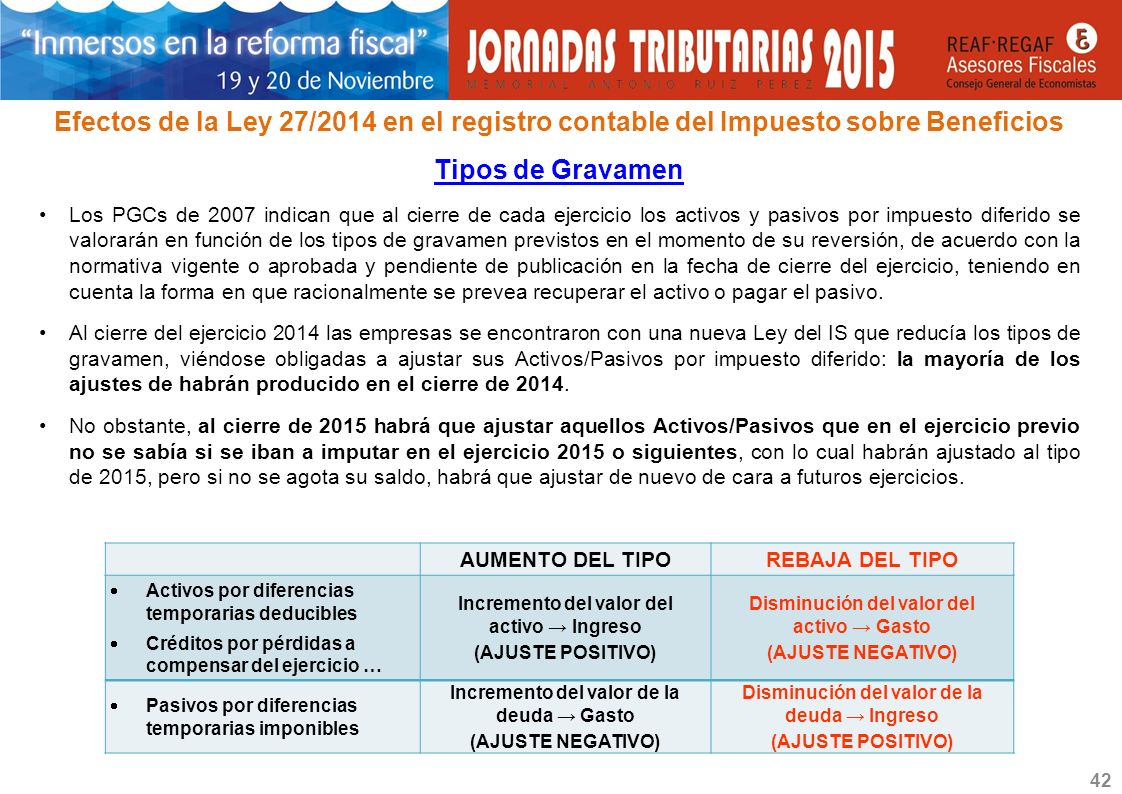 Efectos de la Ley 27/2014 en el registro contable del Impuesto sobre Beneficios