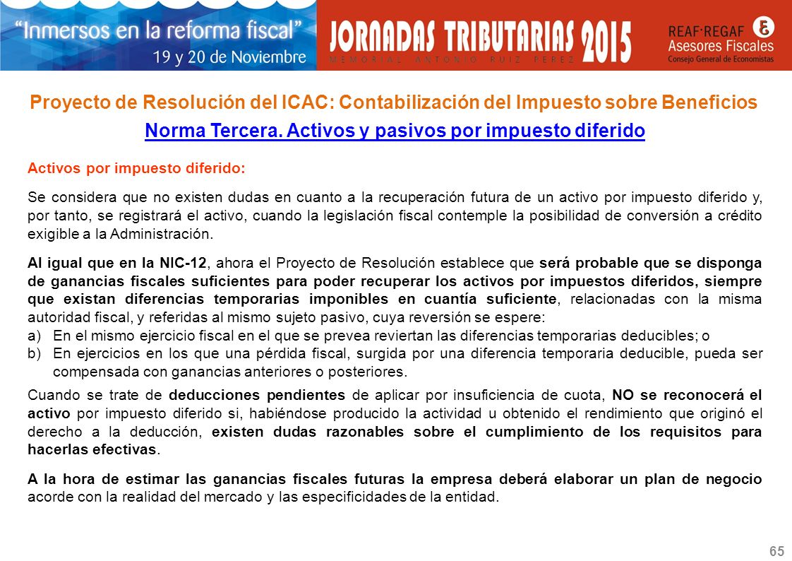 Norma Tercera. Activos y pasivos por impuesto diferido