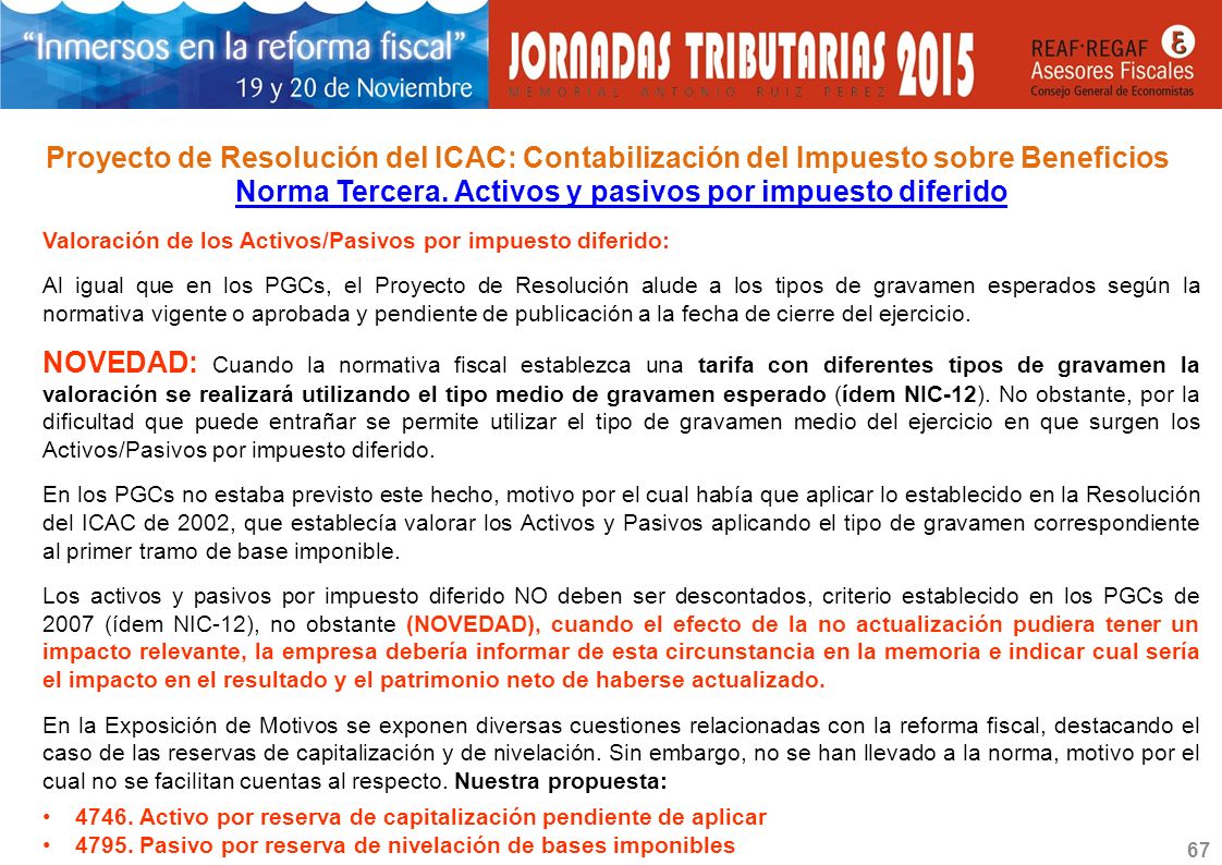 Norma Tercera. Activos y pasivos por impuesto diferido