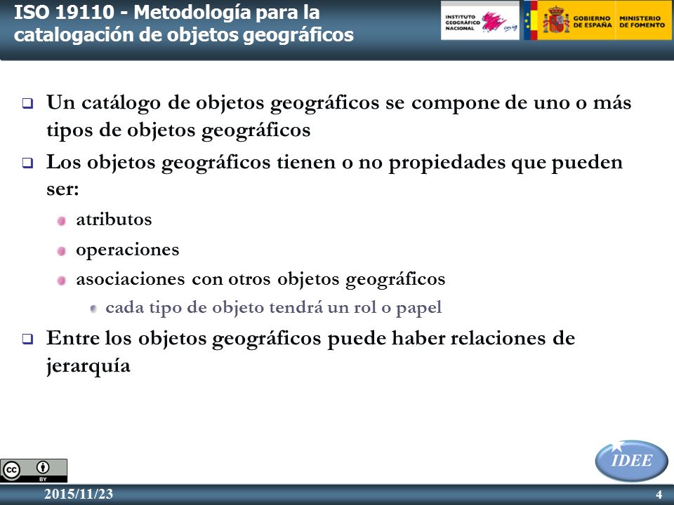 ISO Metodología para la catalogación de objetos geográficos