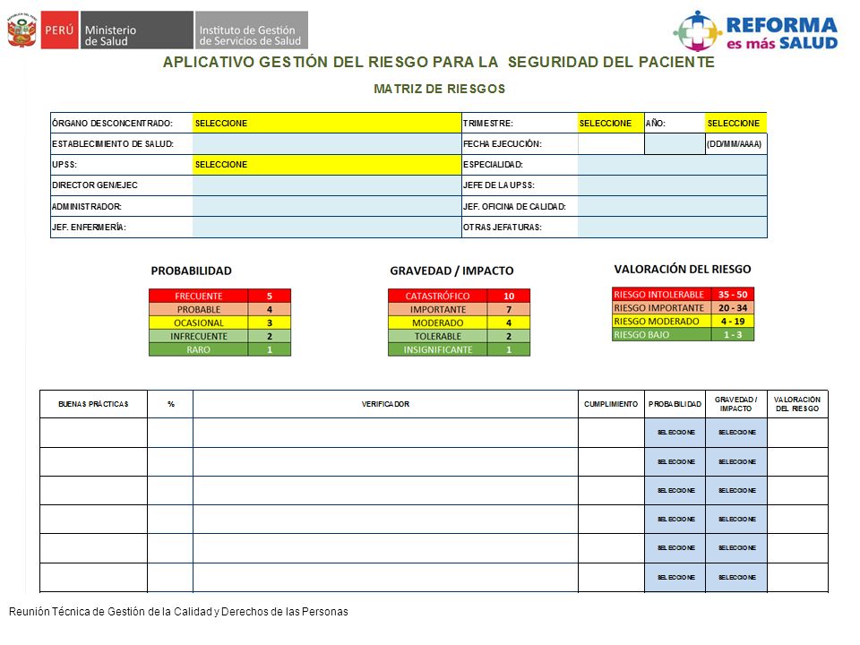 Reunión Técnica de Gestión de la Calidad y Derechos de las Personas
