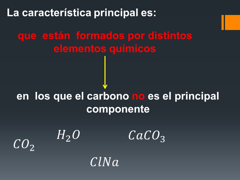 𝐻 2 𝑂 𝐶𝑎𝐶𝑂 3 𝐶𝑂 2 𝐶𝑙𝑁𝑎 La característica principal es: