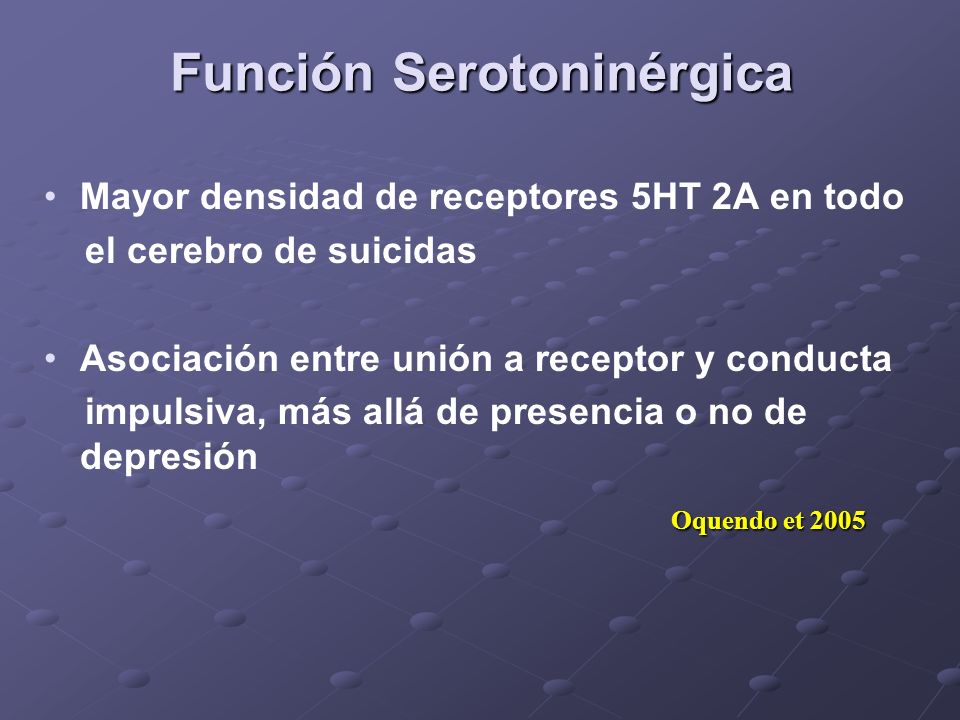 Función Serotoninérgica
