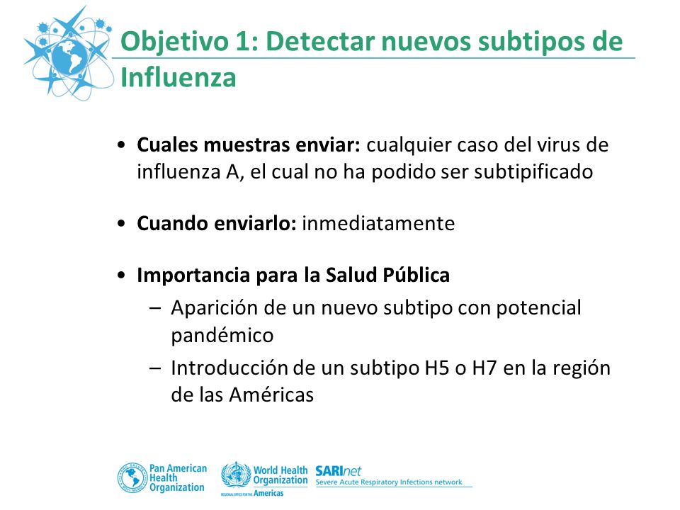Objetivo 1: Detectar nuevos subtipos de Influenza
