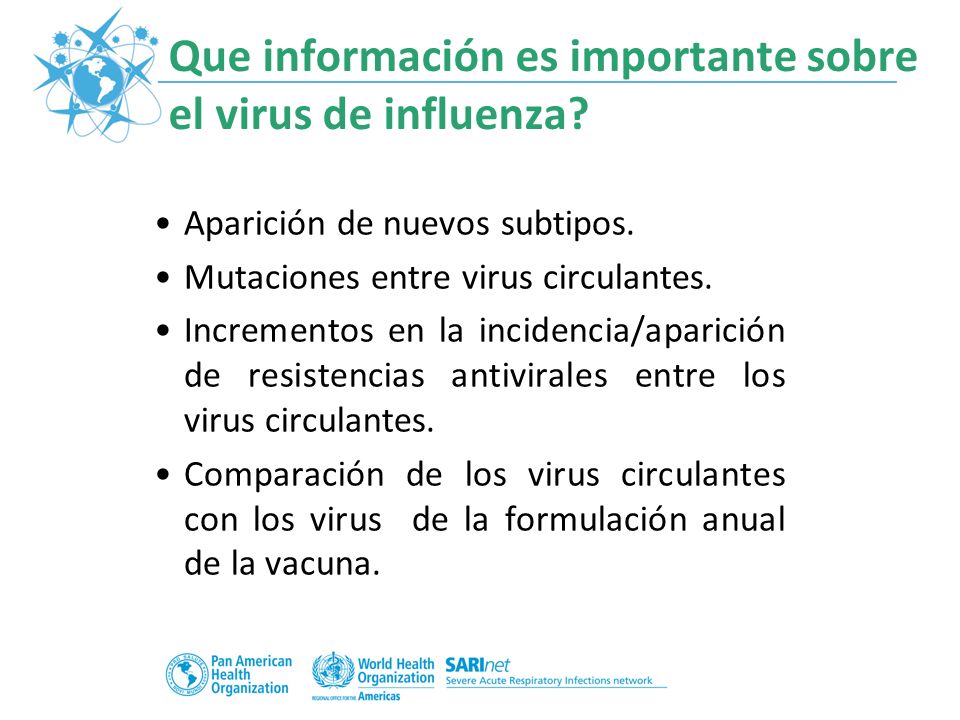 Que información es importante sobre el virus de influenza