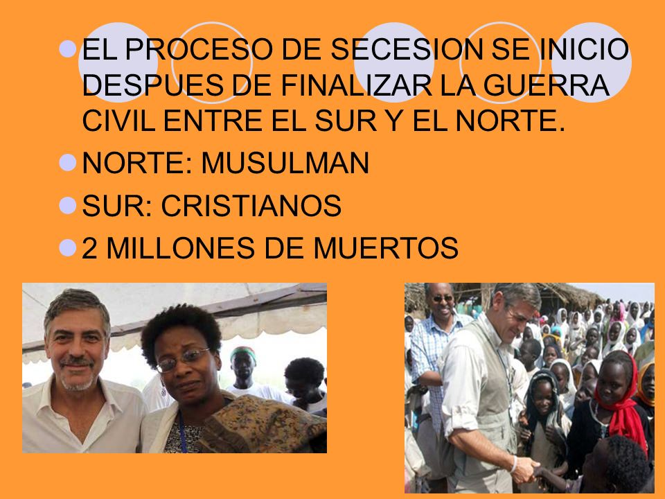 EL PROCESO DE SECESION SE INICIO DESPUES DE FINALIZAR LA GUERRA CIVIL ENTRE EL SUR Y EL NORTE.