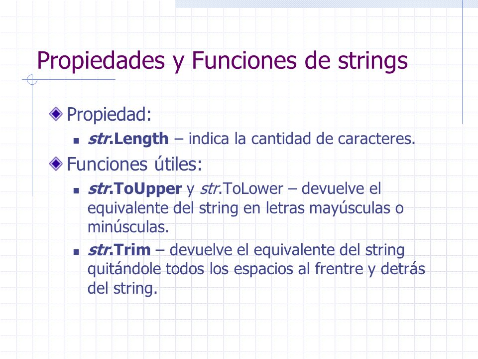 Propiedades y Funciones de strings