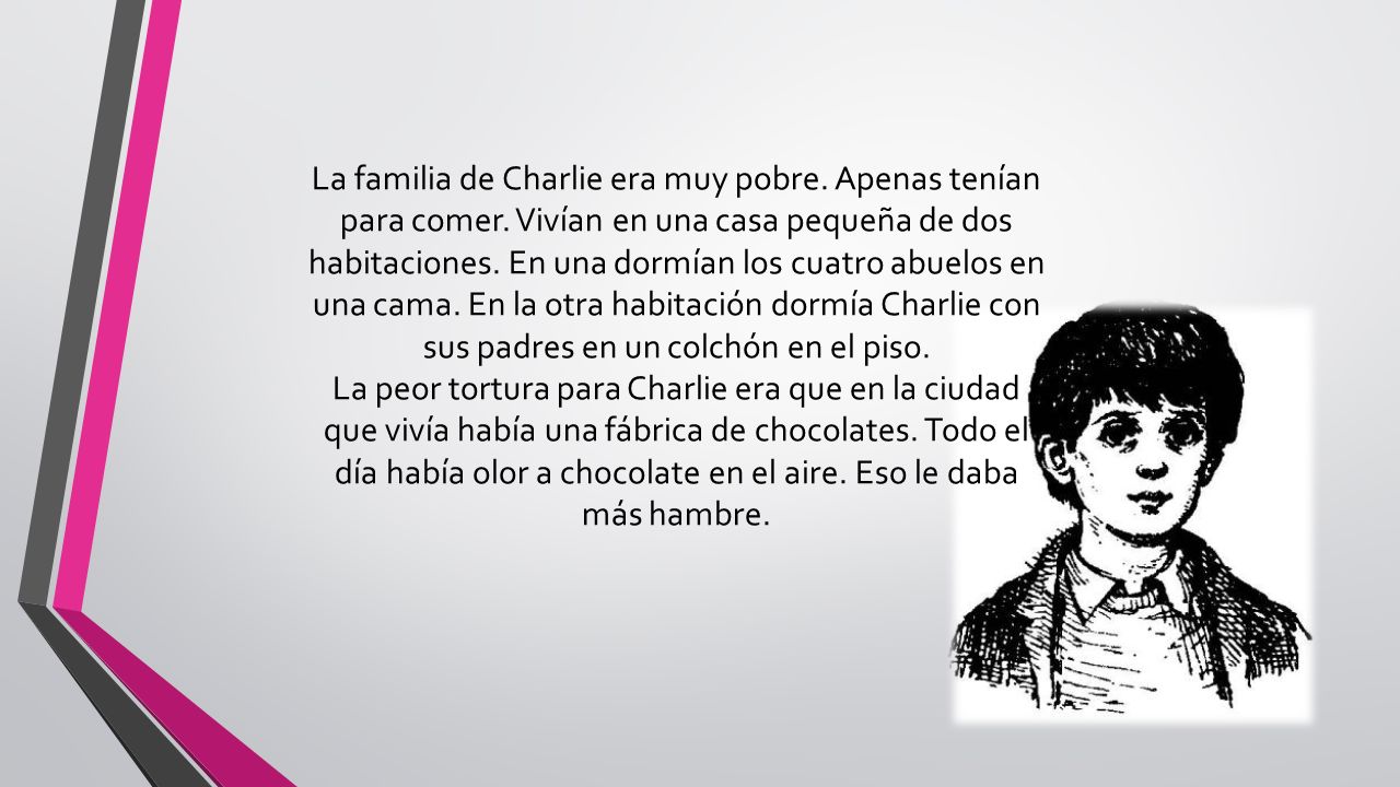 La familia de Charlie era muy pobre. Apenas tenían para comer