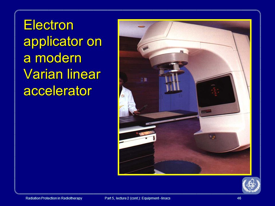 Electron applicator on a modern Varian linear accelerator