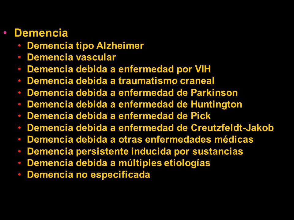 Demencia Demencia tipo Alzheimer Demencia vascular