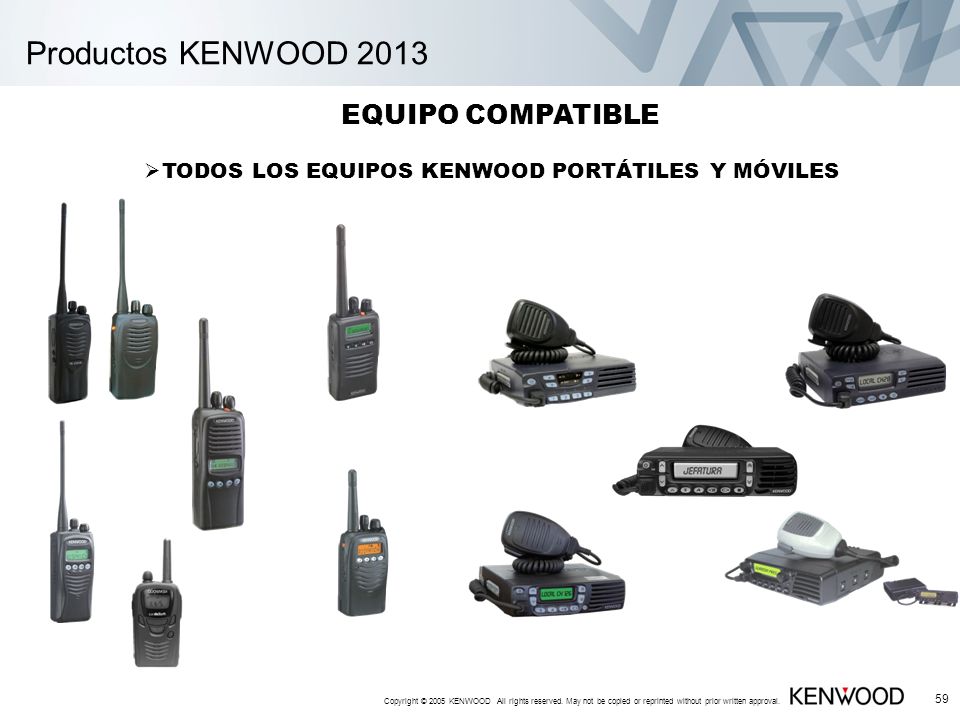 Productos KENWOOD 2013 EQUIPO COMPATIBLE