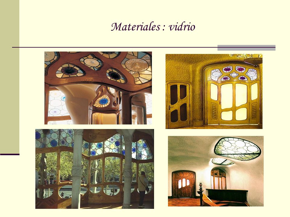 Materiales : vidrio