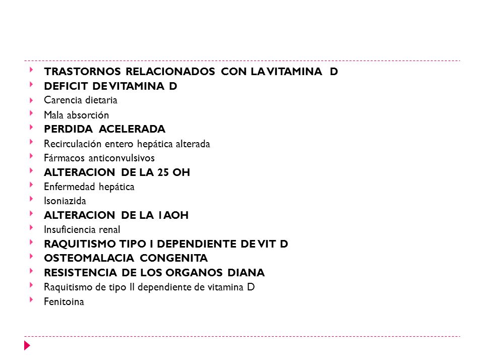 TRASTORNOS RELACIONADOS CON LA VITAMINA D