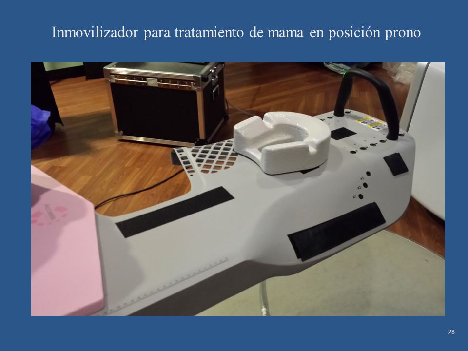 Inmovilizador para tratamiento de mama en posición prono