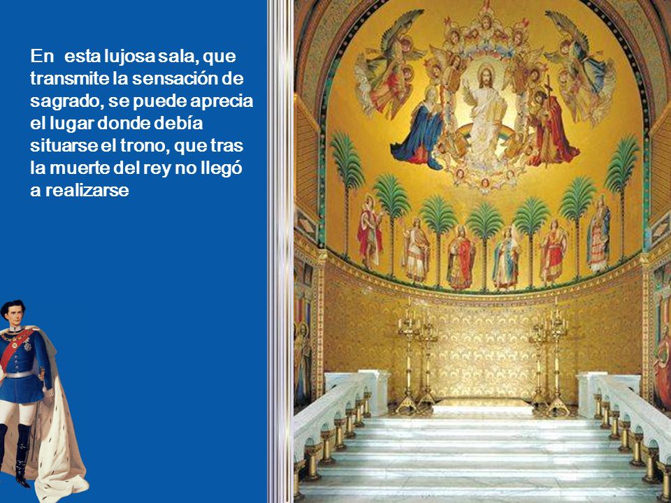 En esta lujosa sala, que transmite la sensación de. sagrado, se puede aprecia. el lugar donde debía.